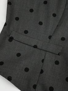 Sweetra Plus Size Women V-Neck Casual Fitted Short Solid Color Vest - Grey - View 3