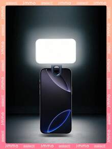 JMMO Portable Selfie Light Video Conference Lighting With Clip For Phone Camera, Clip On LED Light For Video Conference, 3 Lighting Modes, Rechargeable, Portable, Suitable For Laptops/Phones/Tablets/Zoom Call/Makeup Suitable For Selfies And Live Streaming, Portable Light - Multicolor - View 3