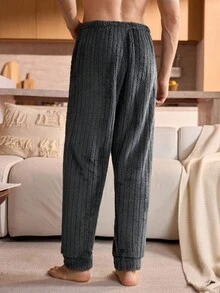 Manfinity Underwear&Sleepwear Basics 男士加绒蓬松家居裤，舒适柔软，适合秋冬季节穿着，温暖舒适。