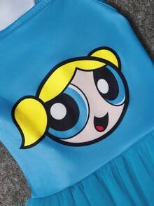 THE POWERPUFF GIRLS X SHEIN 1pc Cartoon Character Cosplay Pet Dress With Headpiece, Cat/Dog Clothes, Size XXS-XXXXL, Blossom, Bubbles, Buttercup Cosplay - Multicolor - View 8