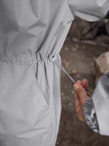 In My Nature 女士纯色简约休闲拉链长袖户外夹克女冬季外套女滑雪夹克滑雪外套女防水滑雪夹克女雨衣