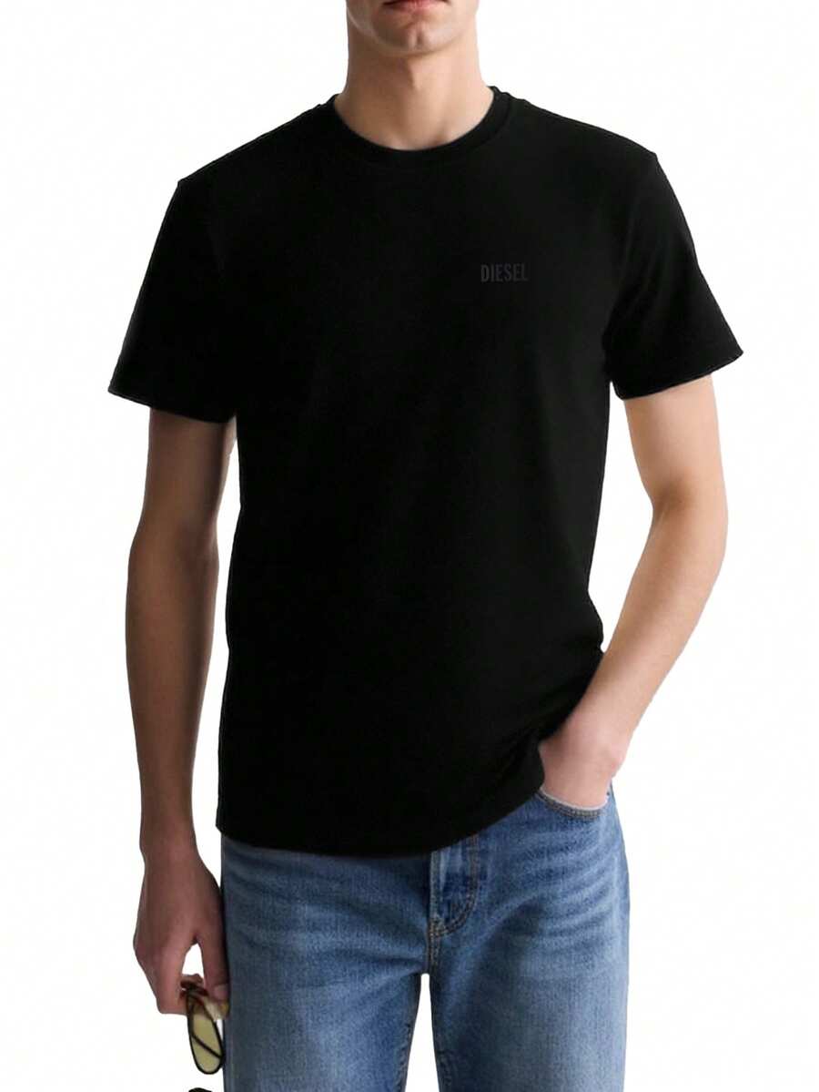 Men's T-Shirts Black - Black - View 1