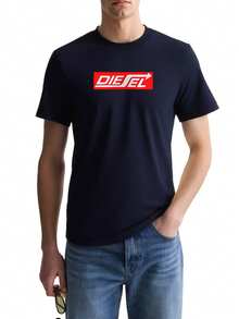 Diesel Men's T-Shirts Navy Blue - Navy Blue - View 1