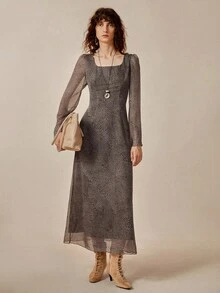 Florisole Modisches Retro-Volldruckkleid für Damen