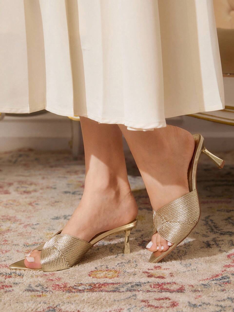 CUCCOO TILAWA Women's Pointed Toe Elegant Sexy Stiletto Sandals, Convenient For Daily Commute And Formal Occasions Summer Shoes
