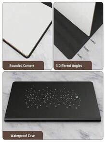 Leather Desktop Whiteboard - Dry-Erase Memo Board For Office, Home & Students, Portable Writing Message Board,Can Be Used For Work, Study, Drawing, Daily Notes,Three Adjustable Support Angles(Free A Whiteboard Marker And A Dry Erase Cloth),School Supplies,Back To School