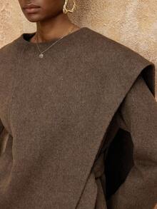 Lumalex VITNOS 奢华秋冬女士不对称设计时尚双面大衣,配腰带,冬季休闲优雅,秋季时尚百搭,适合周末度假、晚宴、秋冬工作场合,今冬必备,御寒大衣,新年、生日礼物,冬季奢华外套,适合约会、外出、夜生活、婚礼、假日、生日、工作和通勤等各种场合。 - 咖啡棕 - 查看 7