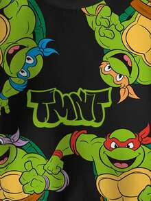 TEENAGE MUTANT NINJA TURTLES | SHEIN 秋季款小男孩休闲龟背印花圆领运动衫 - 白色 - 查看 5