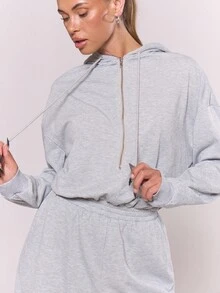 MUSERA Relaxed Fit Zip Through Hooded Jumpsuit Autumn Fall Winter Christmas Cute Cosy