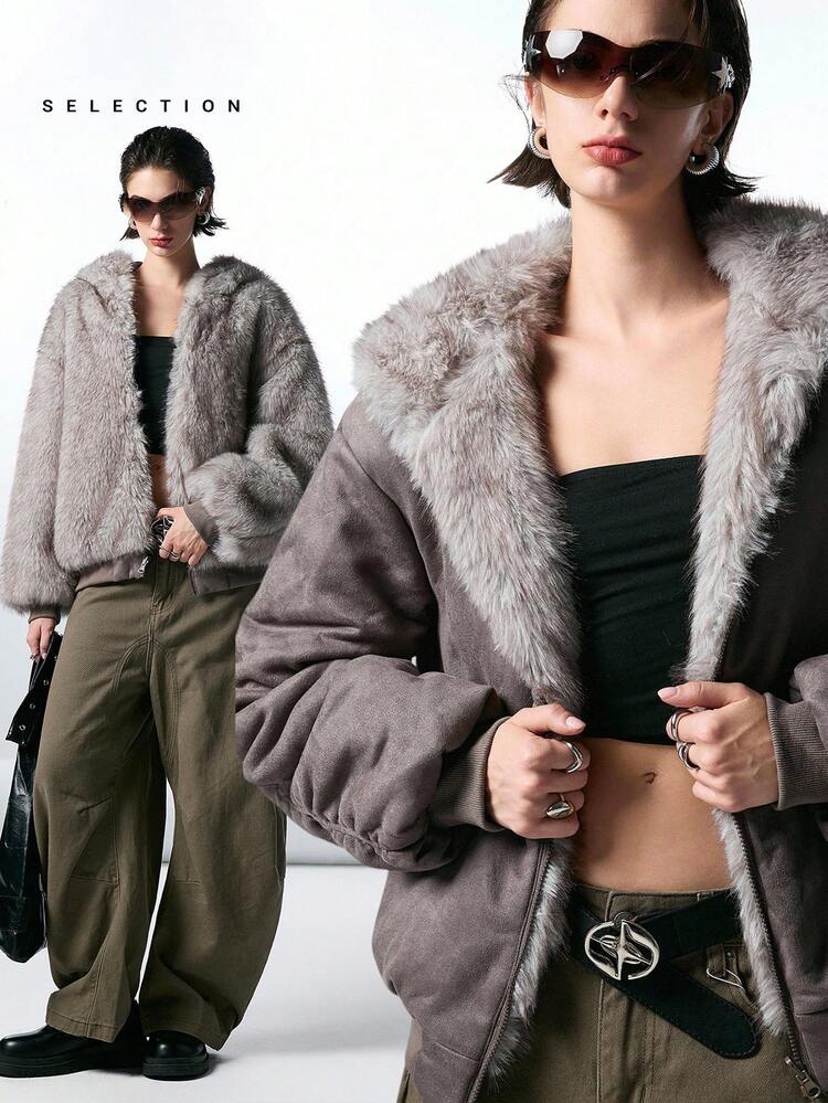 LYSMO SELECTION2025 Outono/Inverno Novo Casaco Feminino da Moda