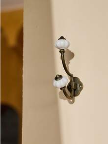 Cirelle Móc treo tường đơn bằng hợp kim kẽm, kiểu dáng cổ điển, chống gỉ, chịu lực cao, màu đồng cổ, thích hợp trang trí nhà cửa, dự án DIY, phụ kiện kim loại cổ điển, đồ trang trí treo tường mộc mạc. - Đồng - Xem 2