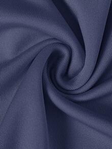 SHEIN MOOSTA Robe moulante en tricot de sirène avec col drapé et froncée, taille grande, convient pour les fêtes et événements