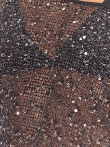 MUSERA Sequin Knit Scoop Neck Long Sleeve Top Western Country   Cute Sexy Streetwear Festival Y2k Boho Midwest Winter Party Elegant  Summer - Black - View 6