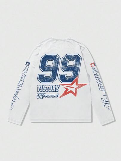 Street Life T-shirt léger pour hommes avec imprimé de course, convient pour les saisons printemps, été et automne