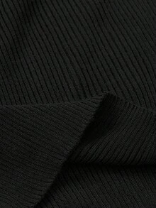 RueChic Men 2pcs Multi Pack Rib Knit Casual High Neck Slim Fit Sweater - Black and White - View 11