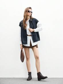 CUCCOO BIZCHIC 女式休闲扣环粗跟踝靴 - 咖啡棕 - 查看 10