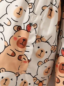 1 Áo khoác gió dài tay họa tiết da báo có thể đảo ngược cho bé gái, phù hợp cho mùa thu/đông - Màu Khaki - Xem 7