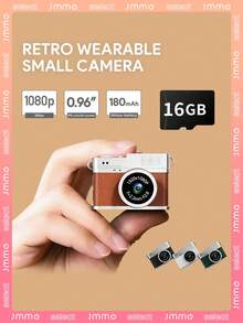 Digital Mini Camera 8GB 16GB 32GB Small Go Pro Sports Photo Action Cam Body Video Hidden Photographic Subminiature Recording Bodycam Camcorder Cameras Camera For Photography Retro Wearable Mini Camera: 1080P HD Video Recording, A Stylish Accessory With Shooting Function. 0.96 - Inch IPS Screen, LED Fill Light. Specially Designed For Young People. Ultra - Light Body Of 17.5g, Shoot While Charging, Power Your Vlog Creation