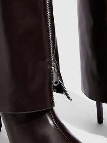 SHEIN X Lucía Bellido CUCCOO SZL Fashionable Y2K Versatile Women's Thigh High Boots With High Heels - Coffee Brown - View 3