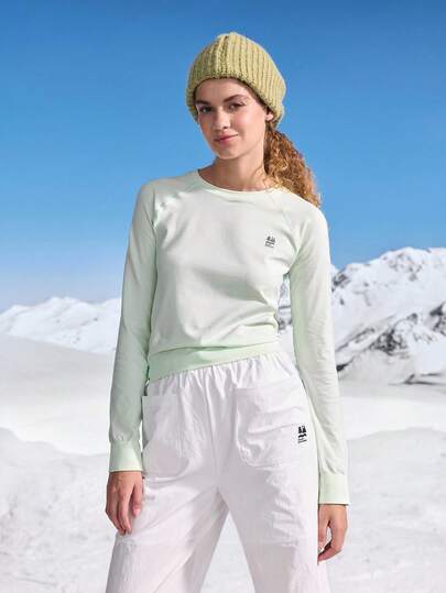 In My Nature 1 件女士无缝户外运动 T 恤，绿色