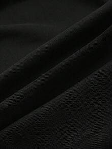 ROMWE Damen Einfarbiges Minimalistisches Mesh Transparentes Langarm Hemd - Schwarz - Übersicht 3