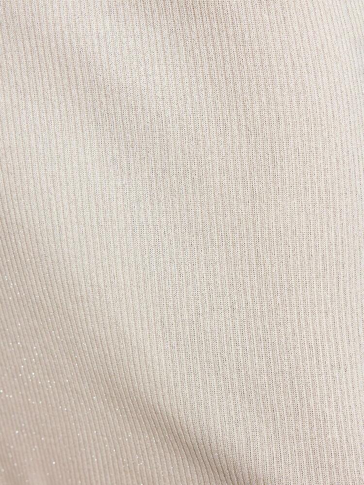 SHEIN Maija Women's Casual  Solid Color Knitted Ribbed Fitted Long Dress White Long Sleeve Dress Cream Dress Cutout Dress Ribbed Dress Wedding Guest Dress Women Fall Clothes For Women Dresses For Women Elegant Bridesmaid Dresses Fall Clothes For Women Fall Dresses For Women  Party Dress Elegant Dresses For Party White Dress New Year Elegant Party Dress White Dress