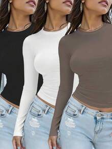 INAWLY 3件套女士休闲保暖内衣套装（含保暖内衬） - 彩色 - 查看 3