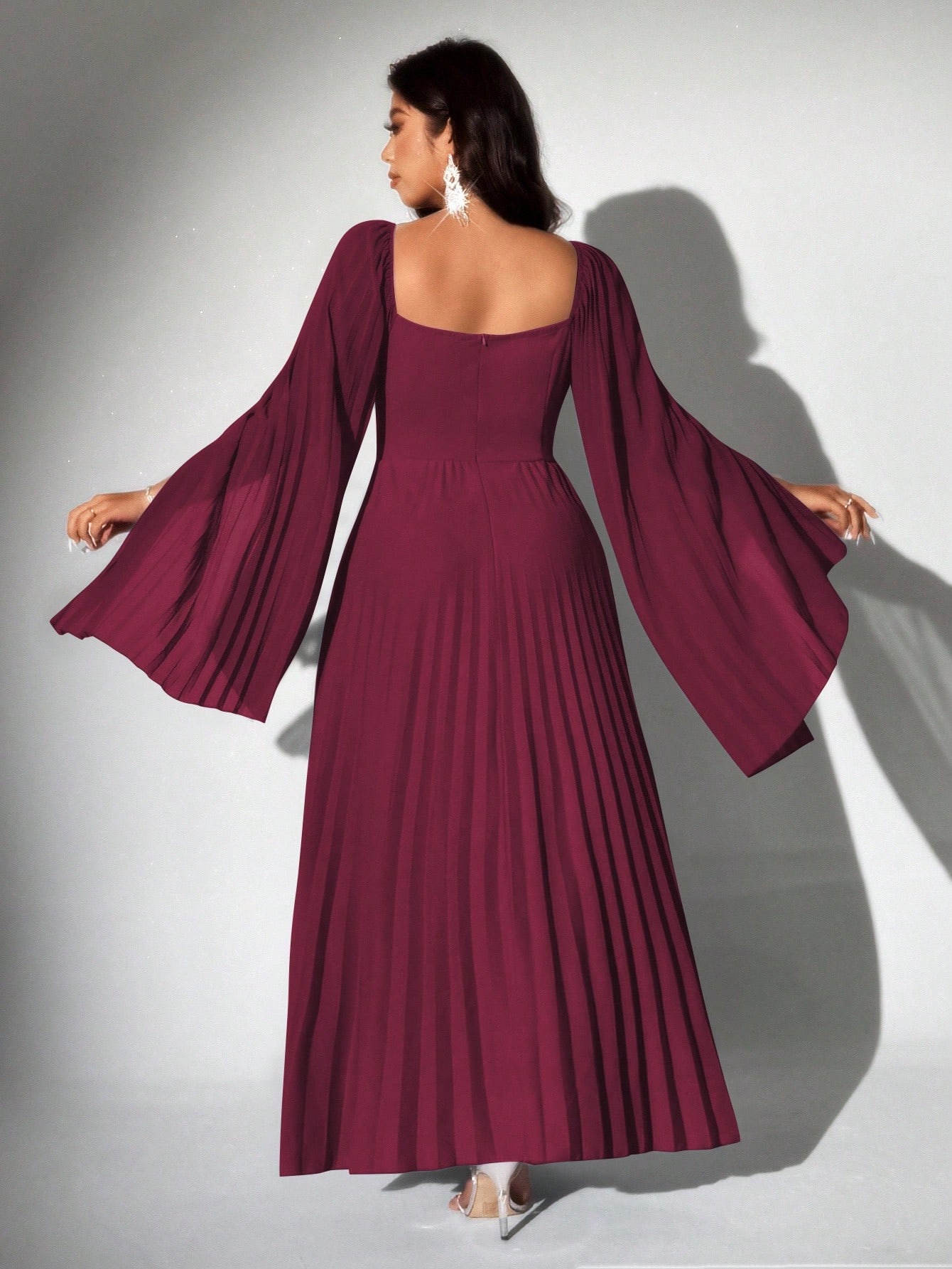 Viva Relle فستان ماكسي أنيق للنساء ذوات الحجم الكب...