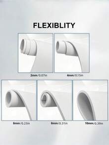 EVA Foam Roll - 2mm-10mm Thick White Craft Foam Sheets - 15" X 39" Large Cosplay Foam Sheet - Ultra High Density 86 Kg/M³ - Pliable & Elastic For Craft Projects Costume Cosplay Foam - By Biguphate - White - View 4