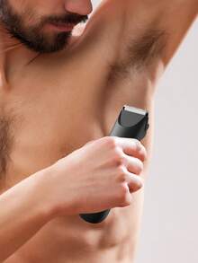 Teckwe Groin & Body Hair Trimmer For Men, Electric Ball Pubic Trimmer Shaver With 4 Guard, Replaceable Ceramic Blade Heads, Waterproof Wet/Dry Shaver Halloween Gift