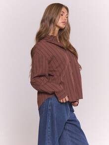 MUSERA Chemise à manches longues avec boutons à rayures, idéale pour les vacances, les festivals, décontractée mais élégante. Parfaite pour l'été, l'automne, Noël et les fêtes.