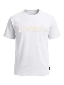 BENCH Men's T-Shirts Comfortable Versatile Lightweight Travel Daily Weekend White BN2A116354-WHITE - Khaki - View 1