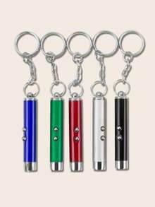 PETSIN 1pc/2pcs/5pcs Random Mini Portable Laser Pointer Cat Toy, Pet Training Interactive Toy, Aluminum Alloy Laser Pointer Wand With White LED + Infrared, Pet Cat Teaser Laser Pen