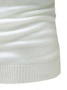 Manfinity Mode Men's Contrast Color Cable Knit Crew Neck Casual Long Sleeve Pullover Sweater, For Fall Winter - Army Green - View 3