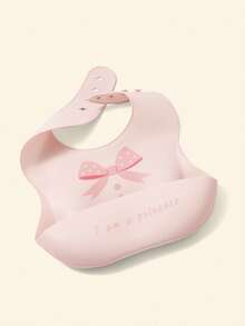 Cozy Pixies 1 件婴儿可爱蝴蝶结硅胶围兜，可水洗，易于打理 - 紅色 - 查看 7