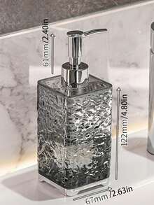 1 件浴室乳液瓶和泡沫瓶，适用于洗发水、沐浴露、护发素、液体肥皂，300ml/400ml 灰白塑料水波纹可再填充空洗发水泵瓶，浴室盥洗用品，易于清洁和使用 - 彩色 - 查看 18