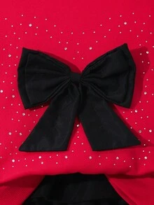 SHEIN 2 件套青少年女孩休闲图案 T 恤和印花裤，带包，年轻女士时尚服装 - 紅色 - 查看 6