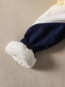 秋冬款青少年女孩休闲拉链连帽夹克，带保暖衬里 - 彩色 - 查看 6