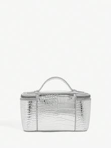 SHEIN BAE Women's Silver Color Versatile Fashion Handbag For Daily Use - Silver - View 3