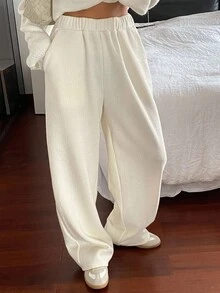 Livesso Quần vải họa tiết thường ngày cho nữ, mùa thu - Xám - Xem 3