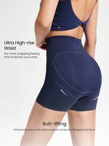 GLOWMODE 1 paquet Shorts gainants taille ultra-haute avec contrôle du ventre et support de la taille, respirants, pour un port quotidien et décontracté