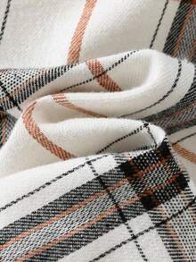 Cozy Pixies 男婴彩色格子翻领长袖开衫衬衫，百搭舒适的复古格子衬衫，绅士风格，休闲日常穿着，适合学校、居家、户外活动、返校季、日常穿着、运动、玩耍、派对、节日、万圣节、圣诞节、新年、情人节等多种场合。 - 彩色 - 查看 8