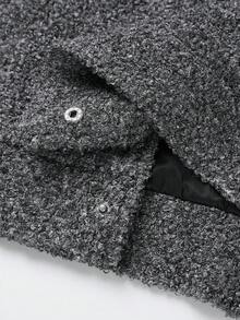 Manfinity Roghcode Men's Casual INS Street Style Solid Color Jacket, For Fall - Light Grey - View 5