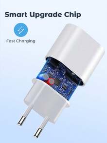 JMMO Eu Plug Type C Charger Compatible With Samsung Super Fast Charging With 20W USB C Charger Block Compatible With Samsung Galaxy S24, S23/S22/S21/S20/Plus/Ultra/FE/Note 20/10/Z Fold/Flip/A17 Compatible With IPhone 16/16pro/16proMax/16plus/15/15pro/15plus/15promax, EU Plug Charger, PD 20W Multifunctional Protective Wall Charger, Compatible With Efficient Fast Charging Wall Power Adapter, Pd 20w Quick Charger, Wall Charger PD20W Charger Adapter Suitable For Travel, Office, Dorm, And Home - EU C Type Plug(220-240V) - View 5