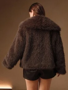 Anewsta KF16511-DM Fall,Autumn,Winter,Elegant,Chic,New Year,Casual,Christmas - Brown - View 2