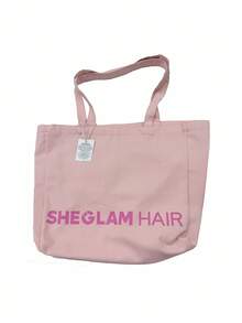 SHEGLAM HAIR Hair Daze Canvas Tote Bag, Casual Versatile Commuter - Pink - View 1