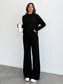 SHEIN Tall 女士立领插肩袖针织毛衣 2 件/套