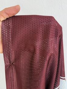 Coolane Women's All-Season Festival Going Out Streetwear Vintage Breathable Mesh Number Pattern Graphics Brown Baseball Jersey