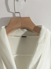 Franclia Elegante camicetta con fiocco e maniche lunghe, camicia versatile da ufficio di colore unito