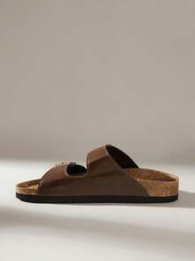 Solecia Women's Fashion Flat Sandals, Summer Beach Vacation Outdoor Slippers - Brown - View 3